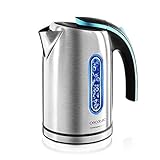 Cecotec elektrischer Wasserkocher TermoSence 220 STeel, 1.2 Liter,...
