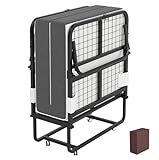 MUTUN Klappbett 80x190CM, Klappbetten mit 12CM Matratze, Murphy Bed,...