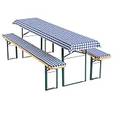Gräfenstayn® Annabelle Biertischauflagen-Set mit Sitzpolsterung 3 TLG...