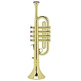 Kindertrompete Golden, Spaß Musikspielzeug Kunststoff Horn Kinder Trompete...