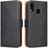 Handyhülle für Huawei P20 Lite Hülle, Premium Leder Klapphülle...