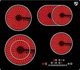K&H 4 Zonen Glaskeramikkochfeld Elektrokochfeld 59cm Elektro Autark...