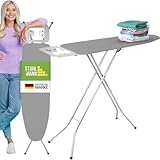 STAHLMANN ® Bügelbrett [105x30 Bügelfäche] mit rutschfesten Füßen –...