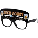 Folat 24087 Partybrille - Bierzähler - Beer Count - Schwarz - Festbrille,...