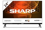 SHARP 24FH6EA HD Ready Frameless Android TV 60cm (24 Zoll), 3X HDMI, 2X...
