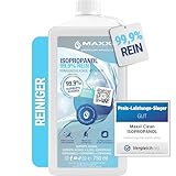 Maxxi Clean | Reines Isopropanol (99,9%) Reinigungsalkohol | 1x 750 ml...