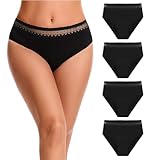 Damen Perioden-Slip, auslaufsicher, starker Durchfluss, 1/4er-Pack,...