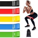 Fitnessbänder 5er Set, Widerstandsbänder mit 5 Widerstandsstufen,...