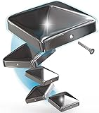 TOOLCORE® 5x Pfostenkappen 9x9cm Edelstahl [Perfekter Schutz] inkl....