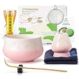 TEANAGOO 7 Stück Matcha Set, Matcha Besen, Matcha Schale mit Ausgießer,...