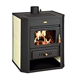 Kaminofen, Holzofen Wasserführend Prity WD W15 19kW, Grafit Shwarz, One...