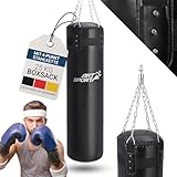 ArtSport Boxsack Set 25 kg gefüllt, Box Set mit 4-Punkt-Stahlkette für...