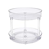 Amazon Basics Drehregal Lazy Susan, 2 Ebenen, transparent, Organizer, 22,9...