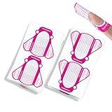 Hanyousheng Nagel Schablonen, 100 Stück Nagelform Guide, Modellier...