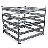 Bituxx Komposter Garten Wetterfest Kompostierer Kompostbehälter Metall 90...