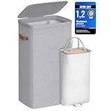 SONGMICS Wäschekorb, 100 L Wäschesammler, Wäschetonne, leichter Aufbau,...