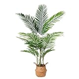 Ferrgoal Kunstpflanze Areca Palme mit Seegras Korb 140cm Plastik...