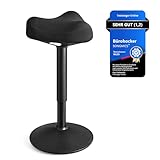 SONGMICS Hocker, Stehhocker um 360° neigbar, Schreibtischstuhl,...