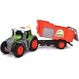 Dickie Toys - Fendt Traktor mit Anhänger (26 cm) - Traktor-Spielzeug für...