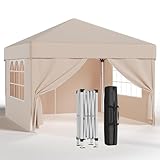 JUMMICO pavillon 3x3 Wasserdicht Stabil mit Seitenwänden Faltpavillon...
