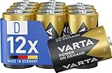 VARTA Batterien D Mono, 12 Stück, Power on Demand, Alkaline, Vorratspack,...