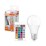 Osram STAR+ RGBW LED Lampe mit E27 Sockel, RGB-Farben per Fernbedienung...