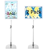 AKOLAFE 2 Stück Infoständer A4 Weiß Plakatständer A4 Höhenverstellbar...
