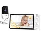 GHB Babyphone mit Kamera 5 Zoll HD IPS Bildschirm 720P 5000 mAh...