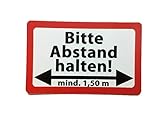 Bitte Abstand halten 2 Schilder magnetisch und selbstklebend Aufkleber 8,6...