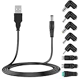 Bouge Universal 5V USB auf DC 5,5 x 2,1 mm Kabel Stromkabel, Ladekabel mit...