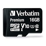 Verbatim Premium Micro SDHC Speicherkarte mit Adapter, 16 GB, Datenspeicher...