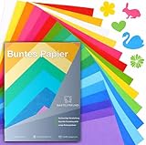 100x Buntes Papier A4 120 g/m² - Bastelpapier bunt - Buntpapier -...