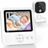 OBVHNUA Babyphone mit Kamera 720P IPS Video Babyphone ohne WLAN mit 2000mAh...