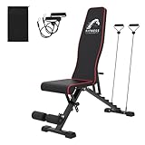 Dskeuzeew Hantelbank klappbare Multifunktion mit Widerstandsband und...