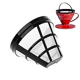 Kaffeefilterkorb, Permanent-Kaffeefilter für Korb #4 | Kegelfilter 8-12...