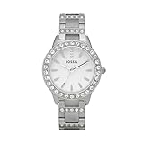 Fossil Damenuhren Jesse, Quarzwerk, 34mm Silbernes Edelstahlgehäuse mit...