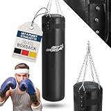 ArtSport Boxsack Set 30 kg gefüllt, Box Set mit 4-Punkt-Stahlkette &...