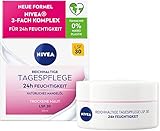 NIVEA Reichhaltige Tagespflege 24h Feuchtigkeit (50 ml), Gesichtscreme für...