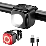 OnMeto Fahrradlicht Set,IPX5 Wasserdicht Frontfahrrad Lampe Rücklicht...