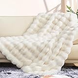 ROMROL Premium Kaninchen-Kunstfelldecke 150x200 cm, Dick Luxus...