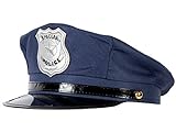 Alsino Polizeihut Polizeimütze Cap Karneval Cop Polizist Hut Fasching blau...