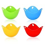 Dreamil 4 Stück Silikon-Ei-Pochierer,hochtemperaturbeständiger...