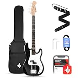 Donner E Bass Gitarre Anfänger Set, 4 Saiten P-Stil Bass Gitarren in...