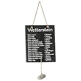 Cepewa Wetterstation Stein auf Schiefertafel Wettertafel Schild Tafel...