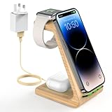 GEEKERA Wireless Charger Stand, 3 in 1 Wireless Charging Station for iPhone...