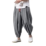 Kewagula Herren Haremshose Japanischen Stil Casual Hose Mann Jogger Hosen...