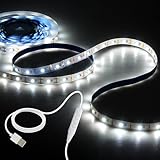 Aclorol LED Streifen 5M Kaltweiß 6000K 300 LEDs 5V Dimmbar Lichtband LED...