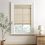 HOMEIDEAS Ramie Raffrollo, 100 % natürlich, schnurlos,...