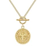 BONNYBIRD® Kompass Kette Damen Gold - Edelstahl Kette Kompass Anhänger...