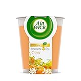 Air Wick Wohlfühl-Duftkerze XL im Glas – Duft: Citrus – Bis zu 40...